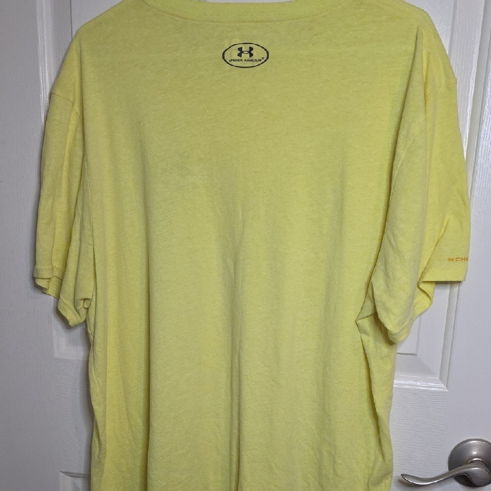 Under Armour Men's Bright Yellow Tee - Picture 5 of 7